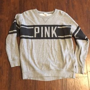 Gray PINK oversized sweater